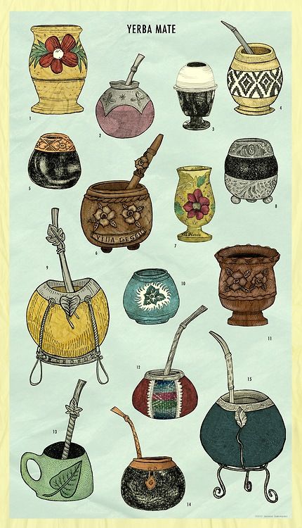 Artwork of Yerba mate cups | Girlfriend is Better