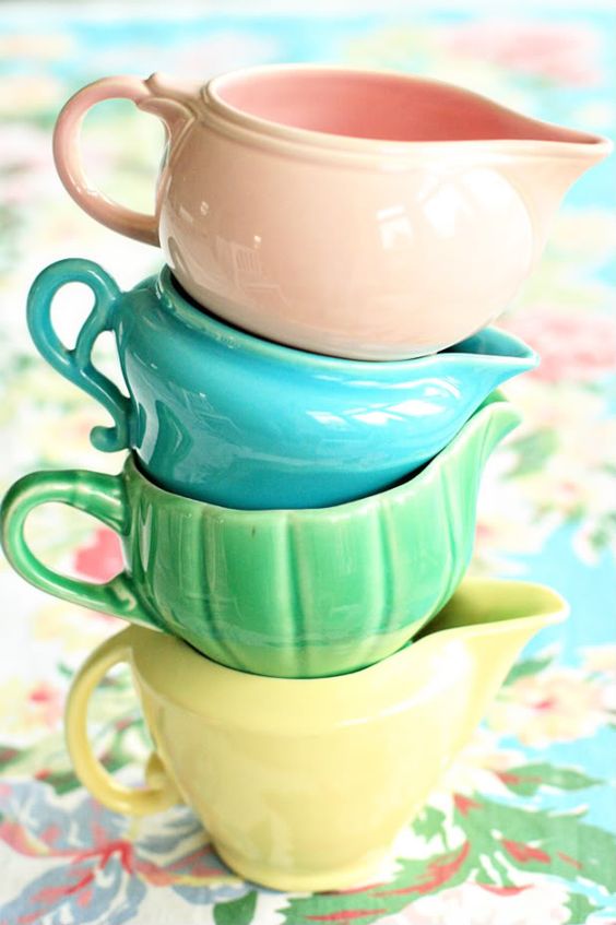 Vintage Bauer Pottery creamers | Girlfriend is Better