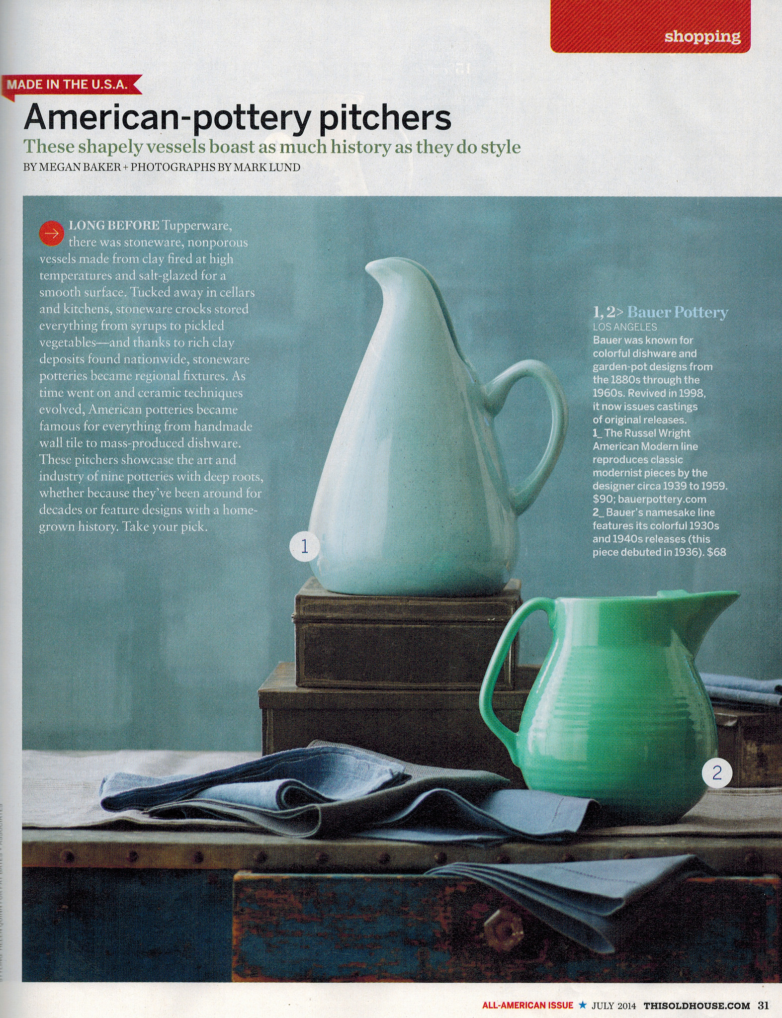 Vintage This Old House magazine featuring Bauer Pottery | Girlfriend is Better