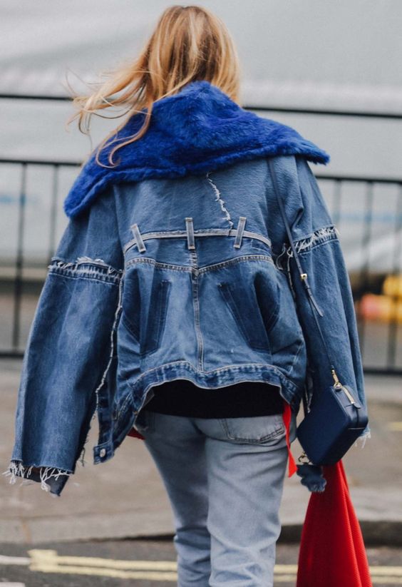 Deconstructed denim jacket | Spring 2017 | Girlfriend is Better