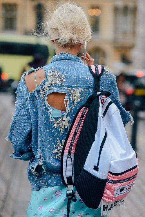 Sequins on denim | Embellished jackets | Girlfriend is Better