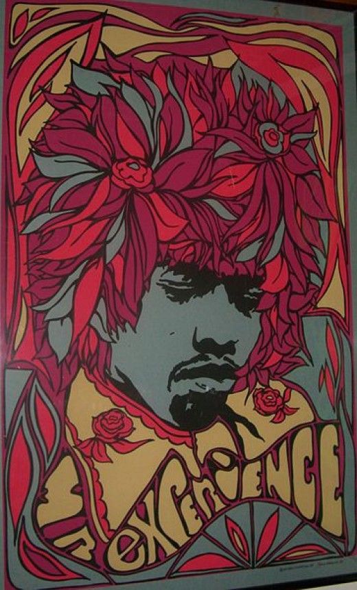 Jimi Hendrix vintage rock poster | Festival fashion | Girlfriend is Better