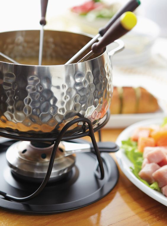 Fondue holiday parties are easy + fun! | Girlfriend is Better