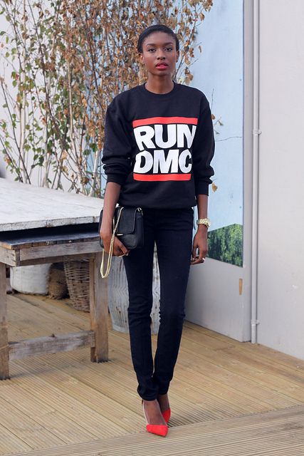 Run-DMC sweatshirt | 90's hip-hop fashion | Girlfriend is Better