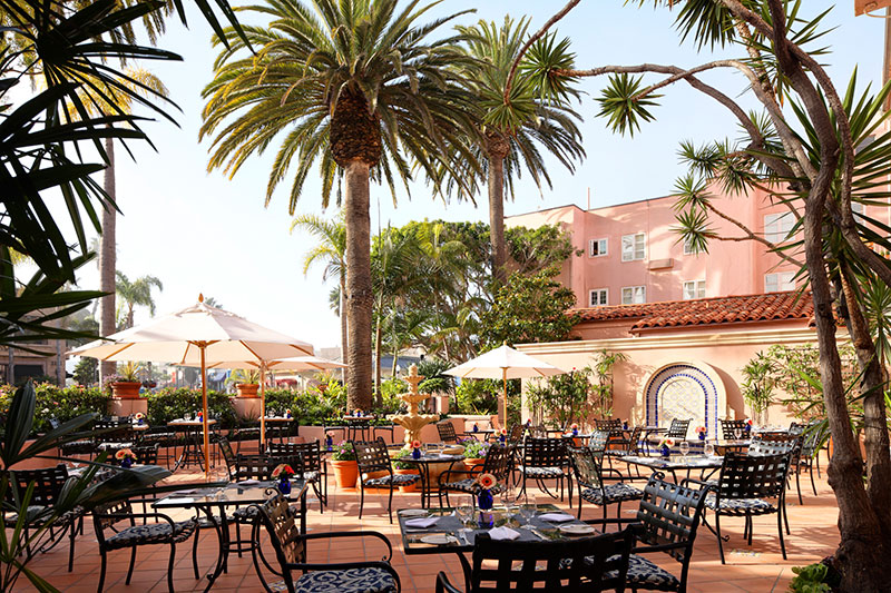 La Valencia Hotel garden terrace | La Jolla California travel guide | Girlfriend is Better