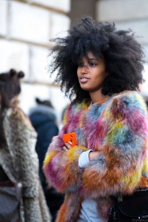 Multicolored fur coat | Girlfriend is Better