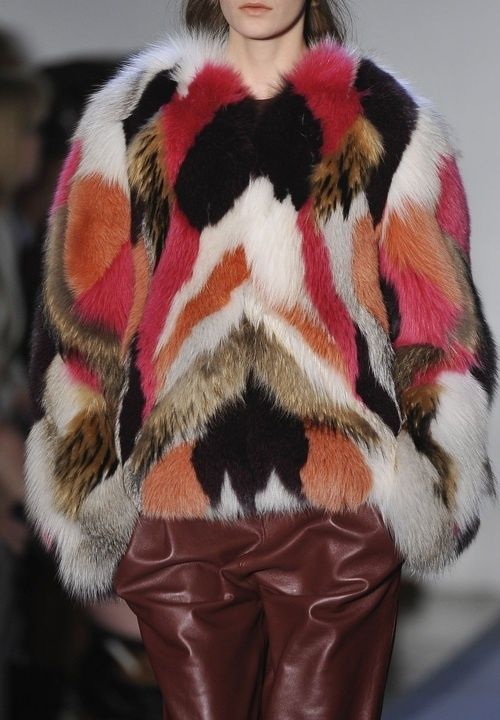 Multicolored fur coat | Girlfriend is Better