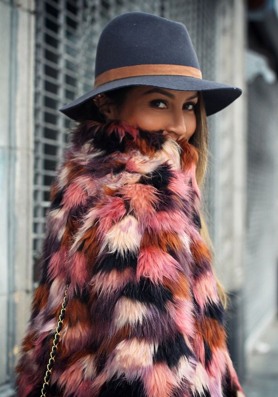 Multicolored fur coat | Girlfriend is Better