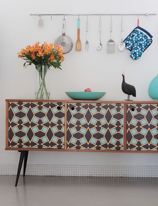 Use patterns on painted furniture for a fun, funky look | Girlfriend is Better