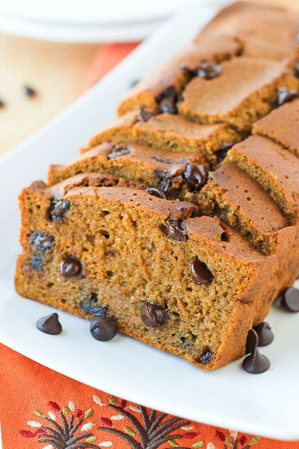 Pumpkin Chocolate Chip Bread | Gluten-free, dairy-free | Girlfriend is Better