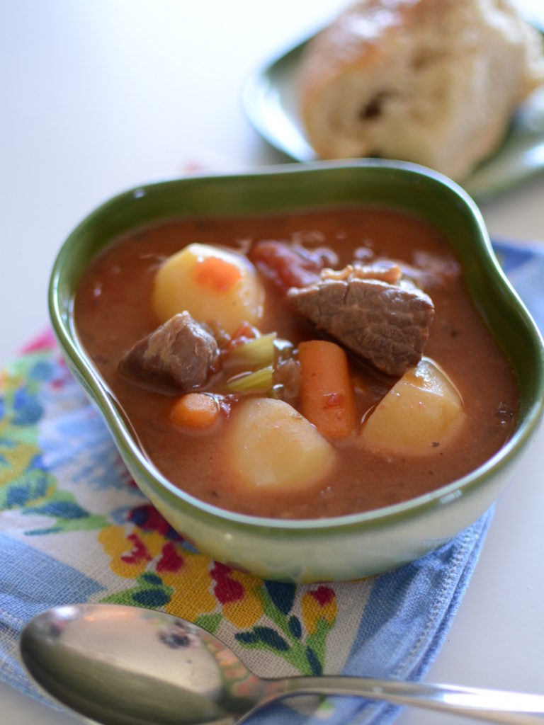 Vegetable Beef Soup slow cooker recipe | Girlfriend is Better