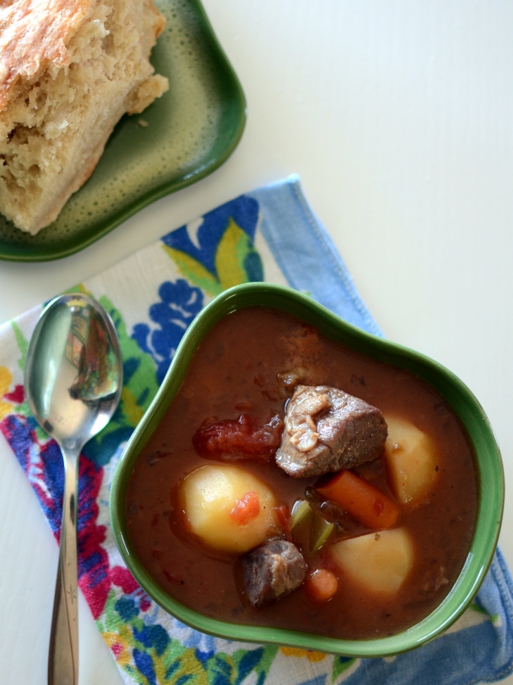 Vegetable Beef Soup slow cooker recipe | Girlfriend is Better