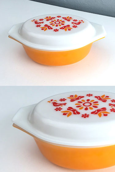 Vintage Pyrex casserole dish | Friendship | Retroburgh Etsy