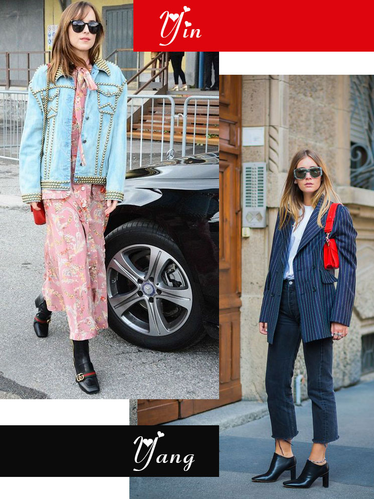 Galentine's Day fashion mash-up | Dakota Johnson (yin) + Chiara Capitani (yang) Girlboss style | Girlfriend is Better