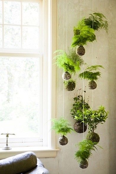 Hanging garden | Kokedama string garden | Girlfriend is Better