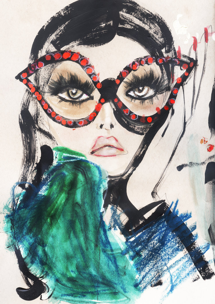 Specs and Claws by Blair Breitenstein | Fashion illustration favorites | Girlfriend is Better