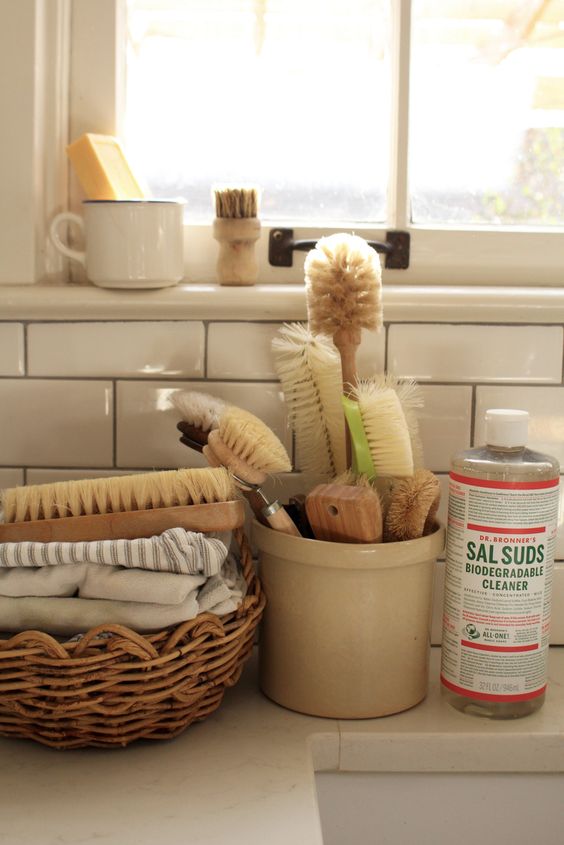 Use plant pots to organize counters and cupboards | Girlfriend is Better