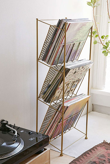 Corner Store Vinyl Storage Rack | Urban Outfitters