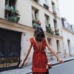 Red ruffles on red dress perfect for travel | Girlfriend is Better