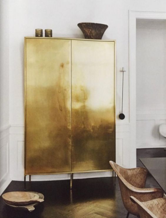 Solid gold paint job on an armoire | Girlfriend is Better