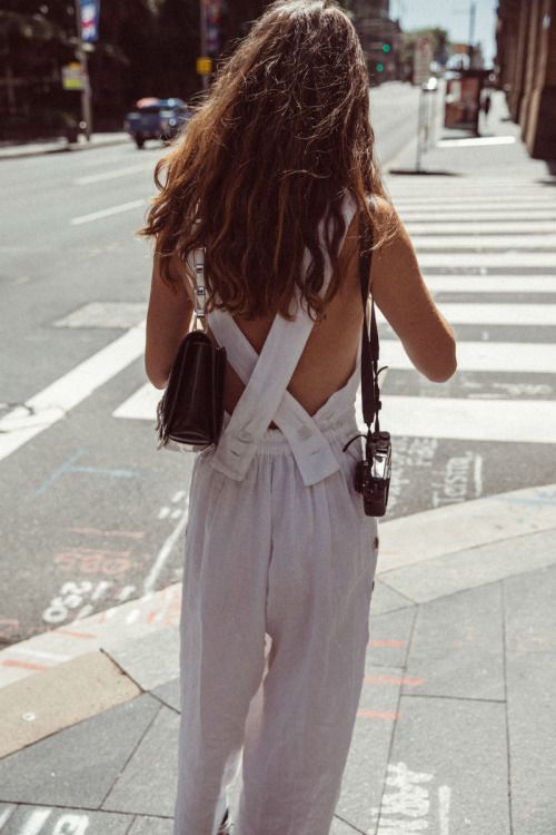 White pinafores apron-style summer fashion | Girlfriend is Better