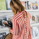 Bold stripes with tie back blouse | Girlfriend is Better