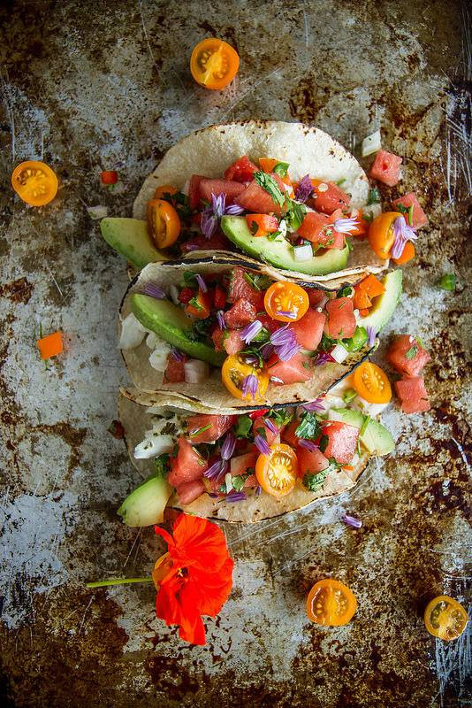 Grilled Halibut Tacos with Watermelon Salsa recipe | Girlfriend is Better