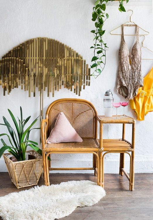 Bamboo chair and telephone table | Girlfriend is Better