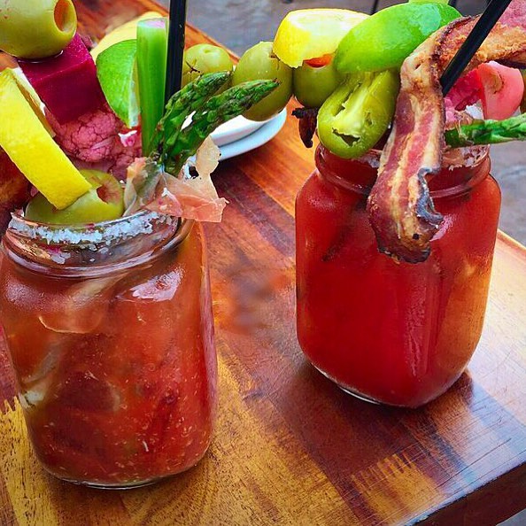 Bloody Mary bar at Davanti Enoteca Little Italy San Diego | Girlfriend is Better