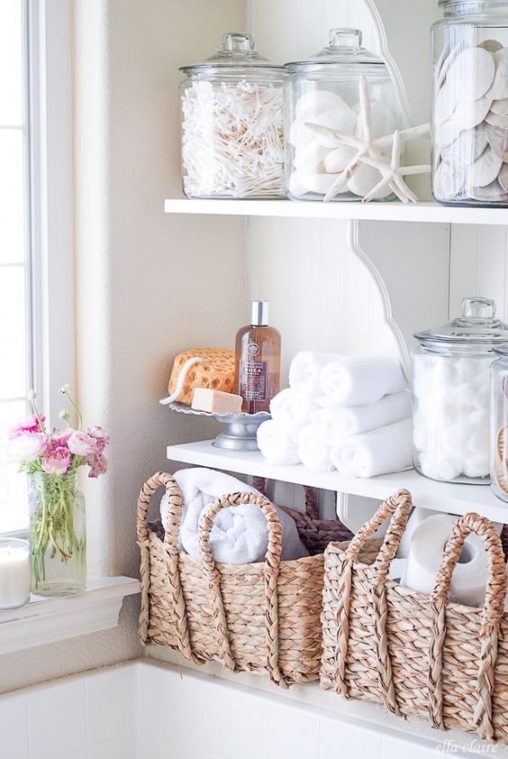 Open shelving in the laundry room | Girlfriend is Better