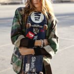 Skate style with baseball hat and camouflage jacket | Girlfriend is Better