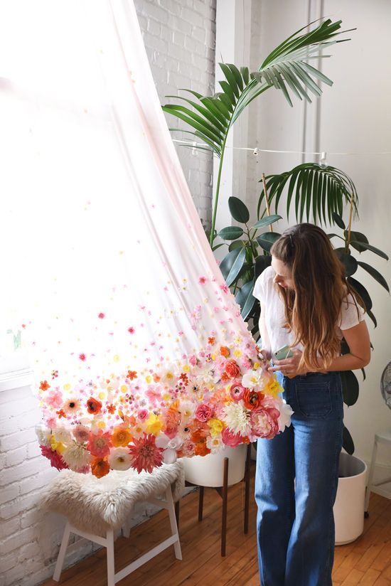 DIY floral curtains | Girlfriend is Better