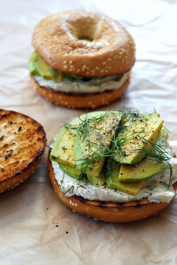 Toasted Bagel with Dill Cream Cheese + Avocado | Avocado toast recipes upgraded | Girlfriend is Better