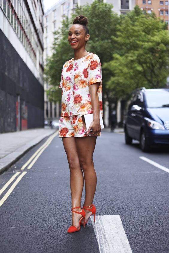 Floral shorts suit two-piece | Girlfriend is Better