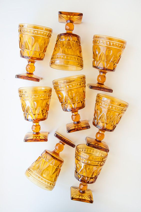 Vintage amber glassware | Girlfriend is Better