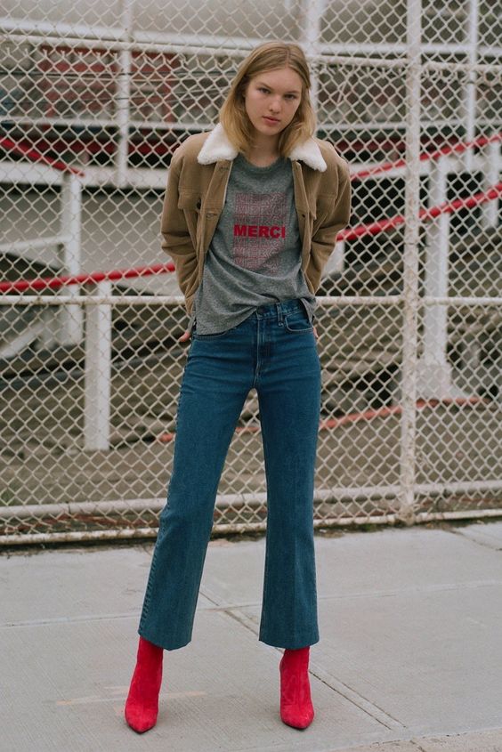 Cropped bells | Highwater denim pants | Girlfriend is Better