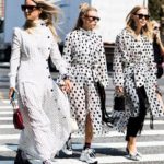 Polka dots street style | Dresses and tennis shoes boots | Girlfriend is Better