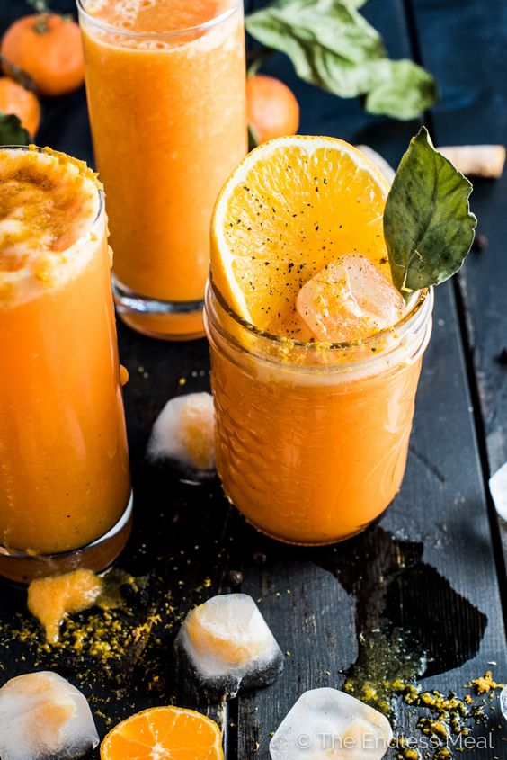 Winter smoothies | Orange Ginger Turmeric detox recipe | Girlfriend is Better