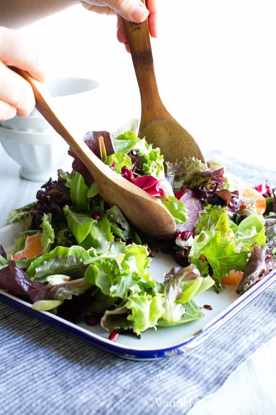 Winter Jeweled Salad with Citrus Balsamic Vinaigrette healthy recipe | Girlfriend is Better