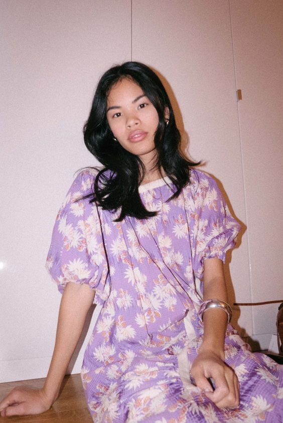 Valentine's Day fashion | Rachel Comey Delirium Dress purple floral | Girlfriend is Better