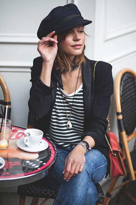 Berets and sailor caps | French girls cool stripes | Girlfriend is Better