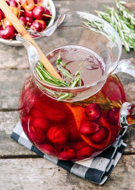 Sparkling Cherry Rosé Sangria | Rose recipes cocktails | Girlfriend is Better