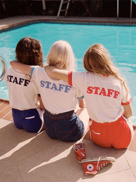 Summer camp fashion 70s inspired | Staff ringer tees | Girlfriend is Better