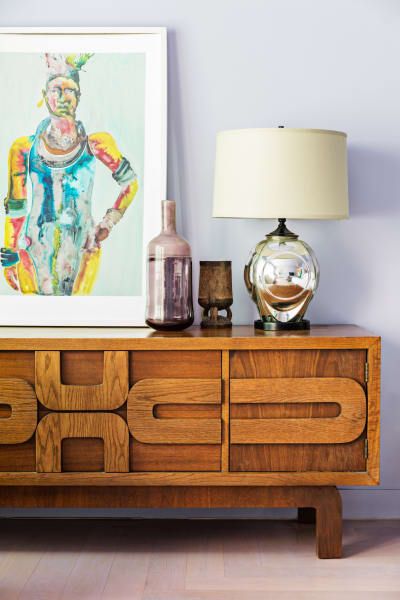 sideboard styling mid-century modern | water element Feng Shui credenza | Girlfriend is Better