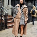 trench coats deconstructed double-breasted blazer plaid | Girlfriend is Better