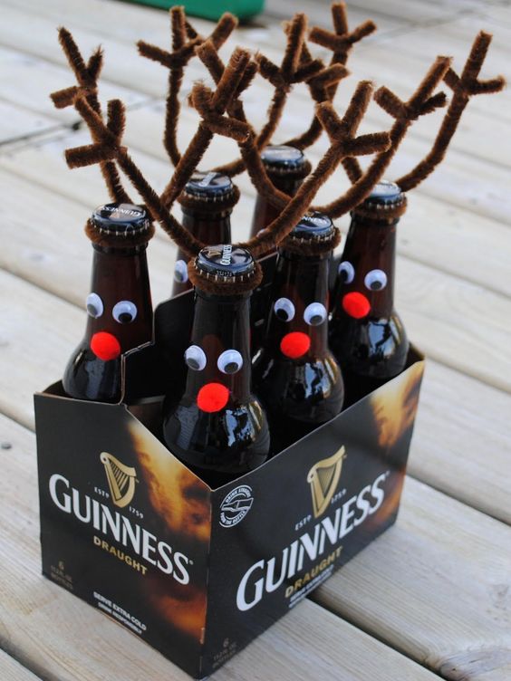 DIY Christmas gifts | six pack o'Reindeer Guinness beer | Girlfriend is Better