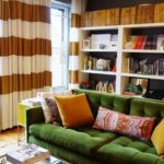 green sofas mid-century modern living room | Girlfriend is Better