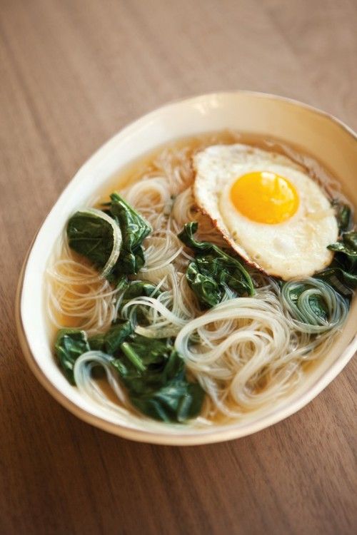 winter soup recipes noodles | Spinach Vermicelli Fried Egg | Girlfriend is Better