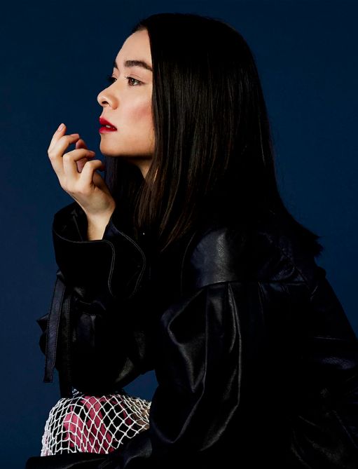 Mitski | Mitski leather jacket blue background | Girlfriend is Better