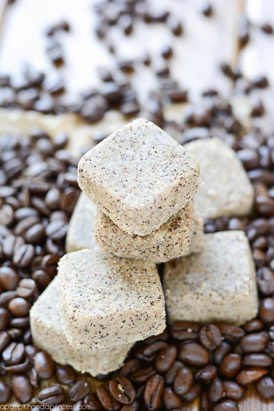 Sugar scrub | Coffee sugar scrub cubes in coffee beans | Girlfriend is Better